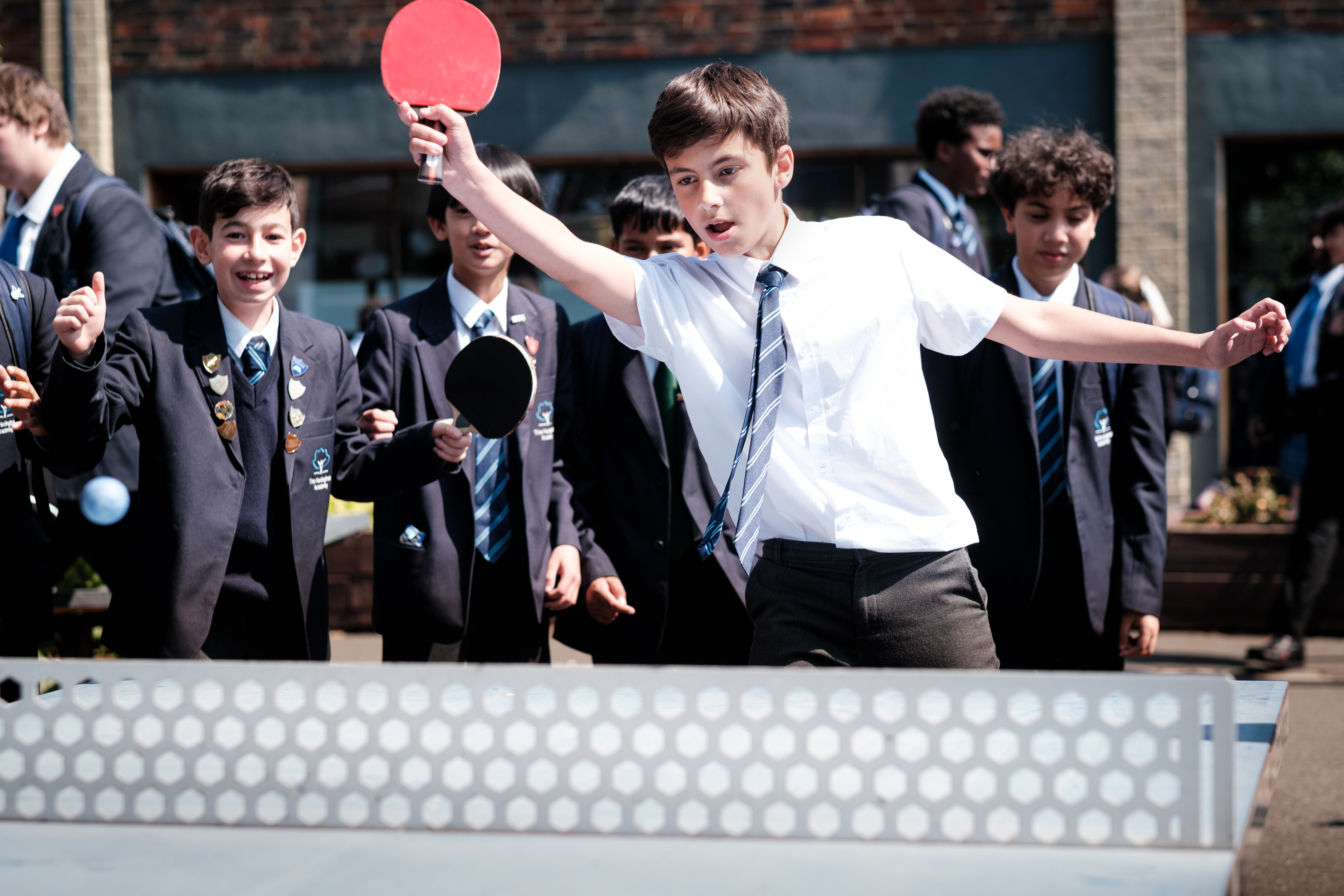 Table tennis is really popular at break and lunch times!