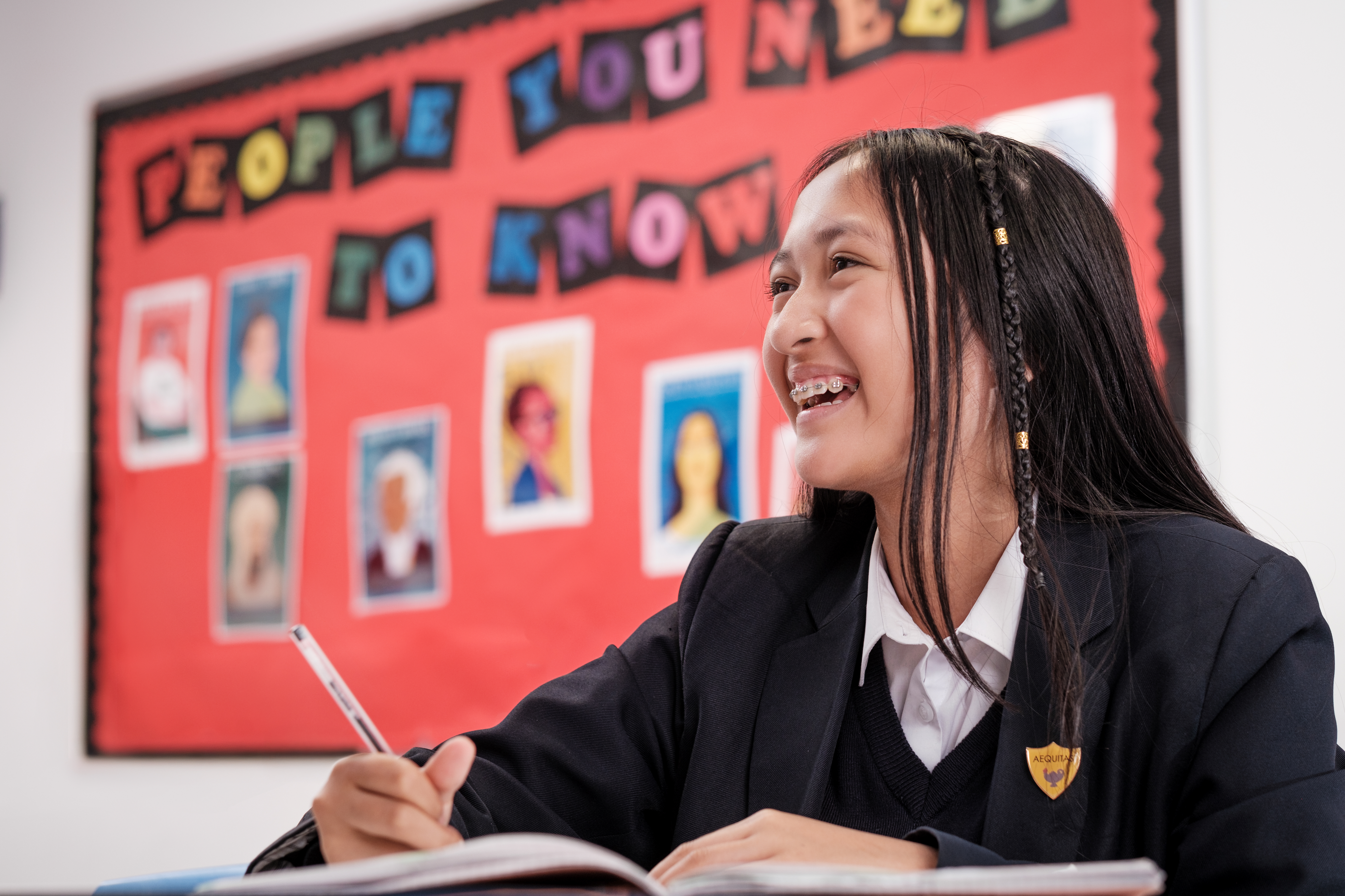 A happy scholar at The Hurlingham Academy in Fulham, an Ofsted-rated outstanding school